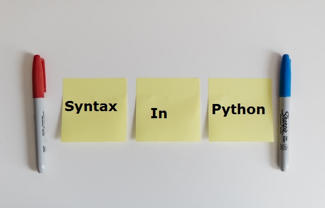Syntax in Python